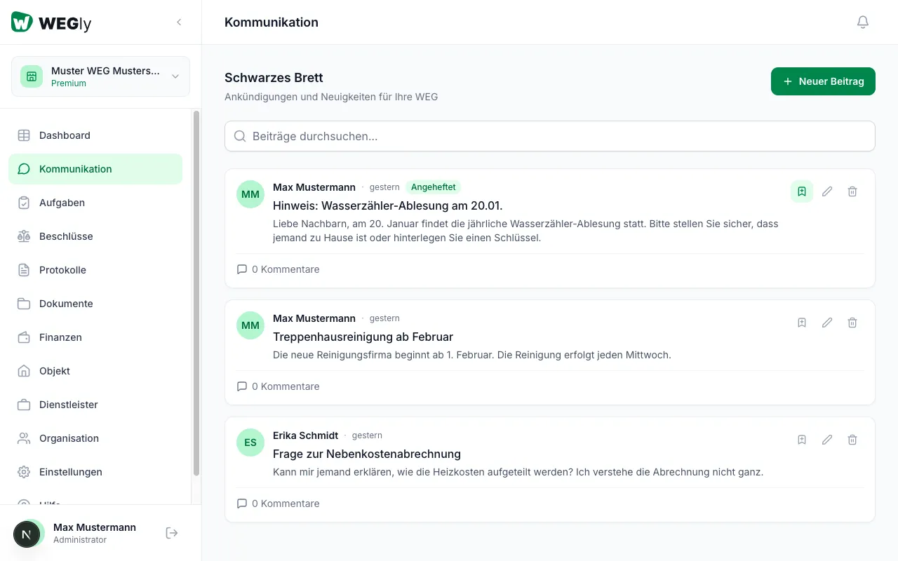 Beitrag kommentieren in WEGly